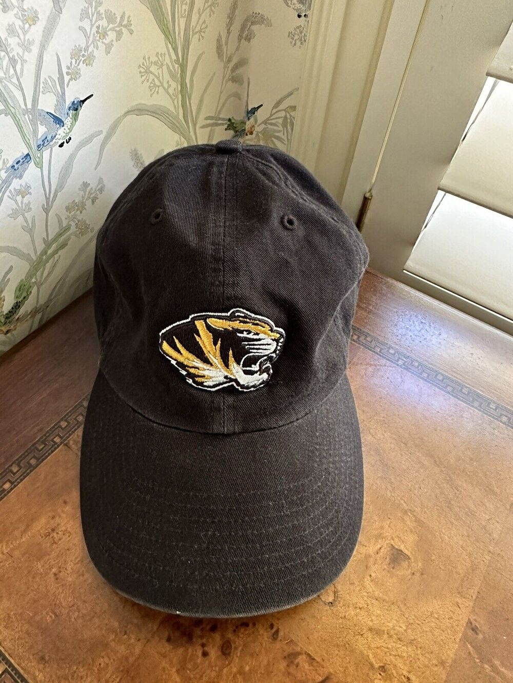 Vintage Mizzou Black Baseball Cap Hat The Franchise Size Medium 100% Cotton
